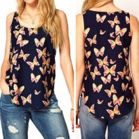 Blusa ceda de mariposas