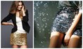 Falda elegante con lentejuelas